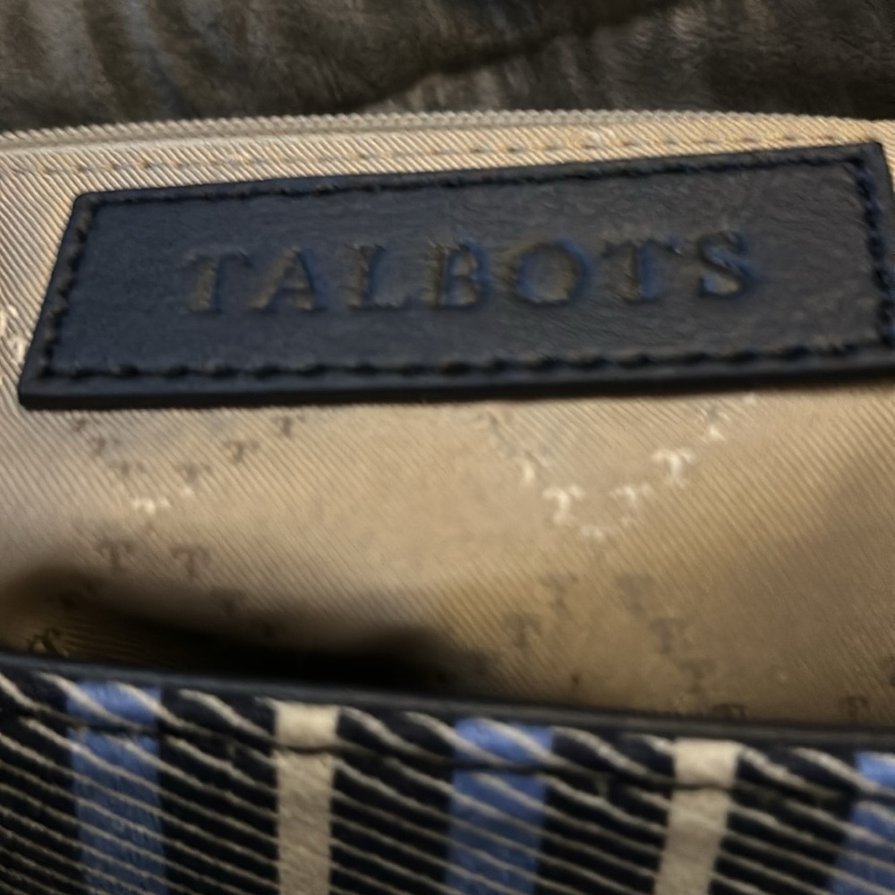 Talbots blue striped medium canvas tote - Picture 5 of 5
